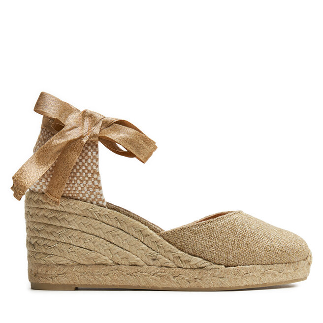 Espadryle Castañer Carina/6/032 - Złoty