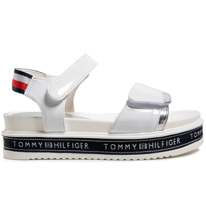 Fantastic conservative amount of sales Sandale Tommy Hilfiger Platform Velcro Sandal T3A2-31043-1192 M White 100 •  Www.epantofi.ro