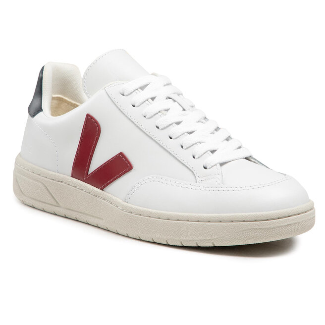 Sneakers Veja V-12 XD021955A Extra White/Marsala/Nautico epantofi-Femei-Pantofi-Sneakerși imagine noua 2022
