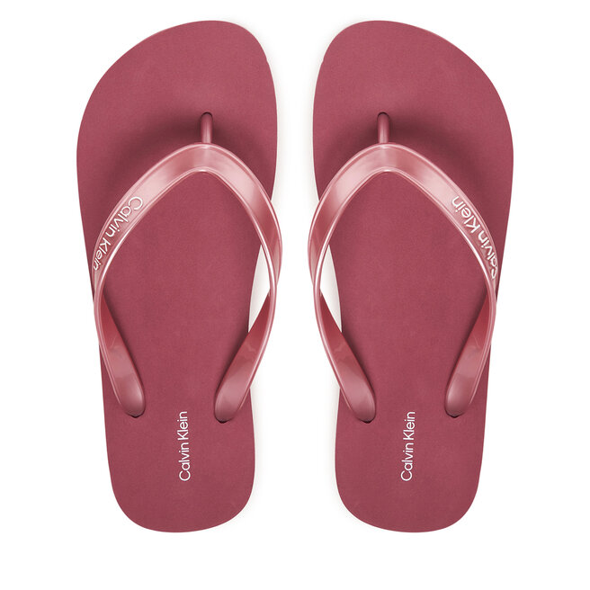 Japonki Calvin Klein Flatform Flip Flop Met Tpu HW0HW03120 Różowy -