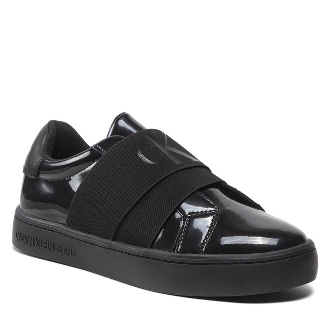 Sneakers Calvin Klein Jeans Classic Cupsole Elastic Glossy YW0YW00874 Triple Black 0GJ