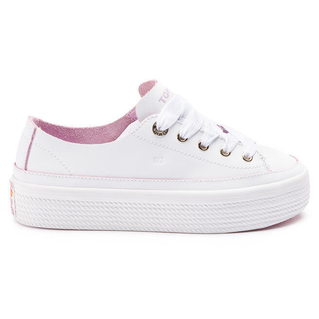 Sneakersy tommy hilfiger leather flatform sneaker fw0fw04089 white 100 new arrivals