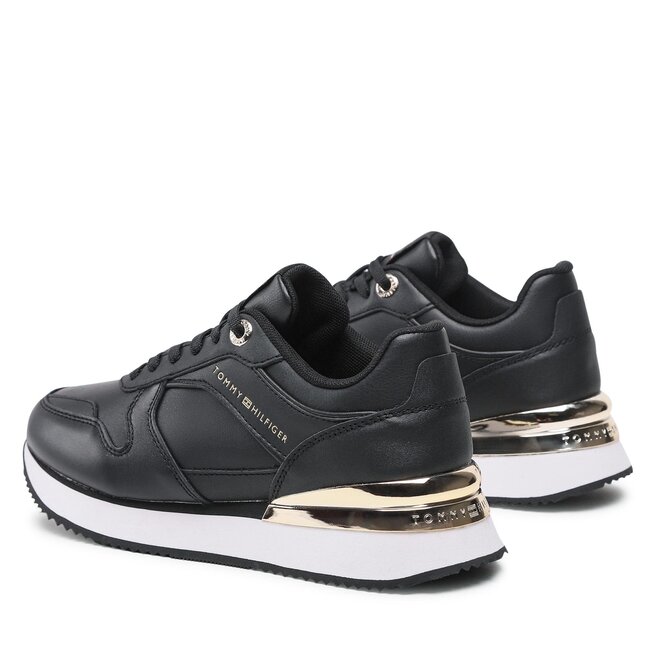 Tommy Hilfiger Sneakersy Tommy Hilfiger Elevated Feminine Leather Runner FW0FW07108 Black BDS