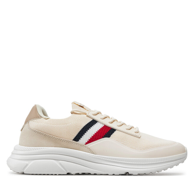 Sneakersy Tommy Hilfiger Modern Runner Premium Knit - Beżowy