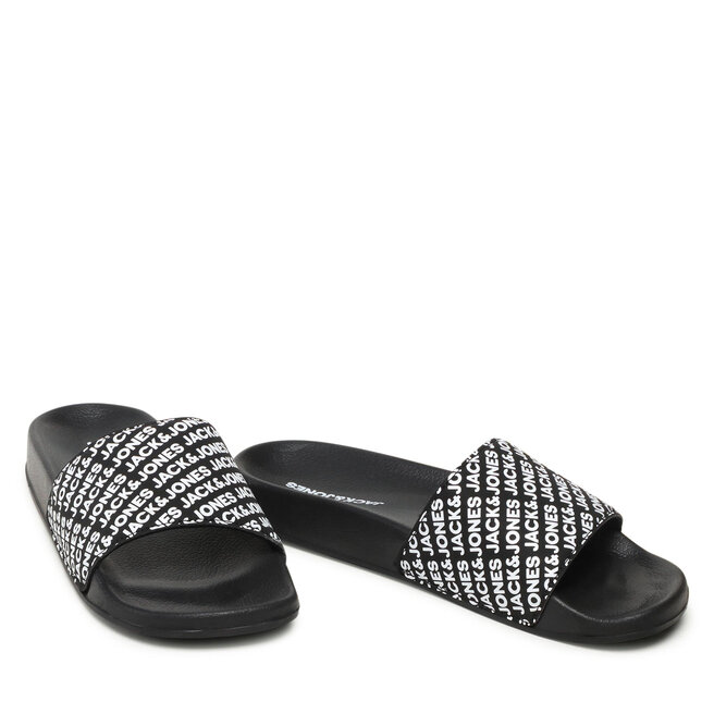 Jack&Jones Natikači Jack&Jones Jfwlarry Slider Aop Logo 12191177 Anthracite