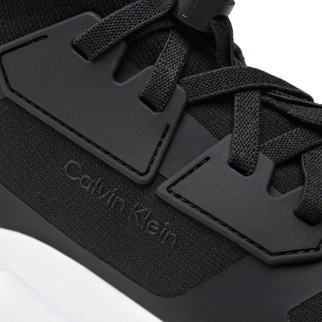 Calvin Klein Sneakers Calvin Klein High Top Lace Up Knit HM0HM00760 Black/Coral 0GP