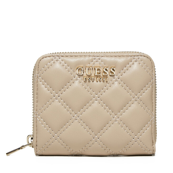 Mały Portfel Damski Guess SWQG87 - Beżowy