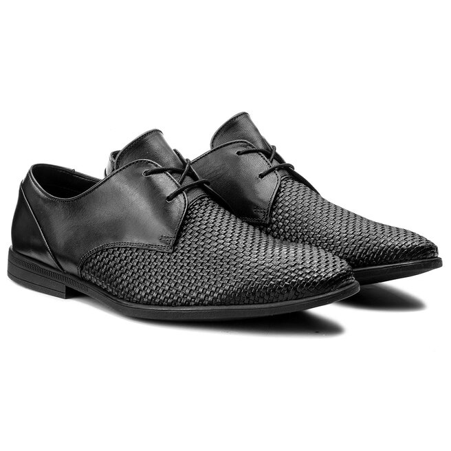 superficial Brillar Molde Zapatos Clarks Bampton Weave 261321957 Black Leather • Www.zapatos.es