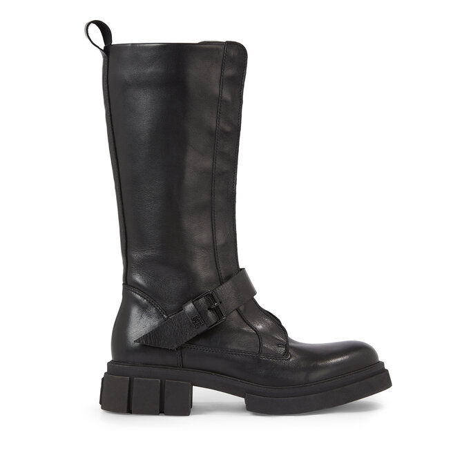 Kozaki Tommy Hilfiger Cool Monochromatic Bikerboot - Czarny