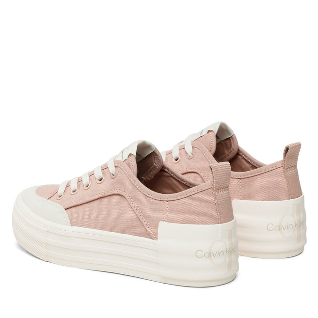 Calvin Klein Jeans Teniszcipő Calvin Klein Jeans Vulc Flatform Bold Irreg Lines YW0YW00903 Cafe Creme/Eggshell