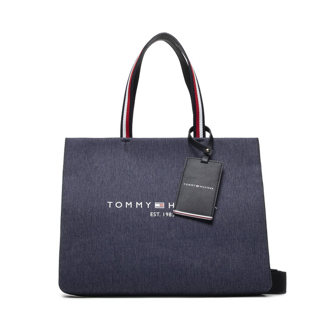 Tommy Hilfiger Ročna torba Tommy Hilfiger Im Th Mini Shopper Tote Denim AW0AW11160 1CD