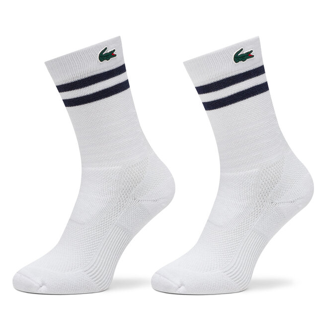Skarpety wysokie unisex Lacoste - Biały
