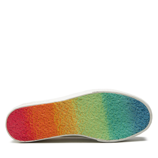 Superga 2790 cheap platform sneaker rainbow