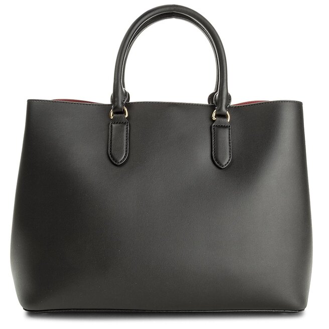 Τσάντα Lauren Ralph Lauren Marcy Satchel Large 431697680001 Black/Red