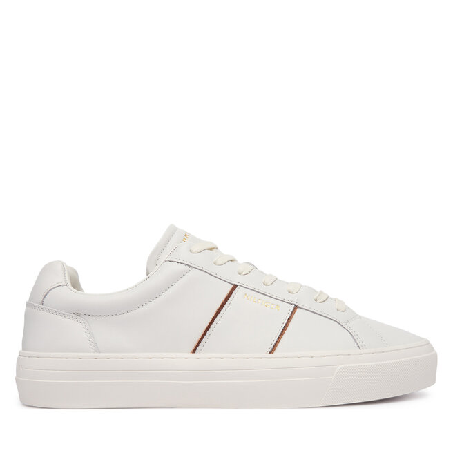 Sneakersy Tommy Hilfiger Dress Casual Leather Sneaker FM0FM05989 Biały
