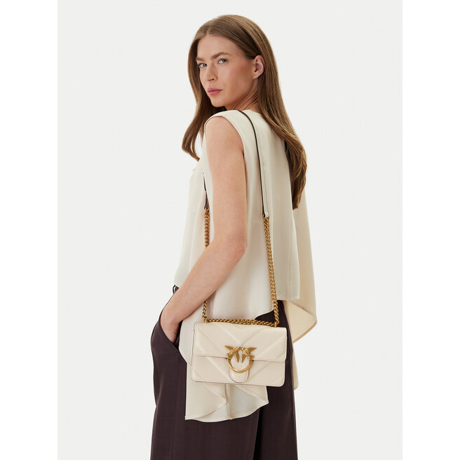 Torebka PINKO Love One Mini Light Dc. Al 25-26 PLTT 104550 A2OS Écru -