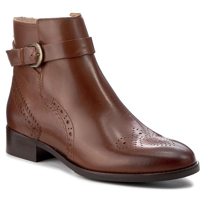 Botki Clarks Netley Olivia 261285164 Tan Leather eobuwie .pl