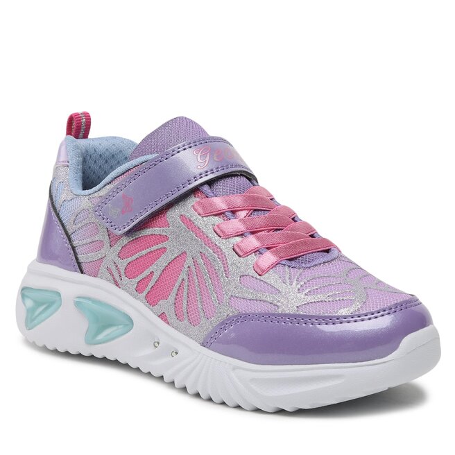 Geox J Android Girl 7 Sneaker – Light-Up Velcro Kids Shoes With Breathable Rubber Sole - View #2