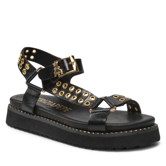 Sandalias Patrizia Pepe PJ124.01 M Nero Platino zapatos.es