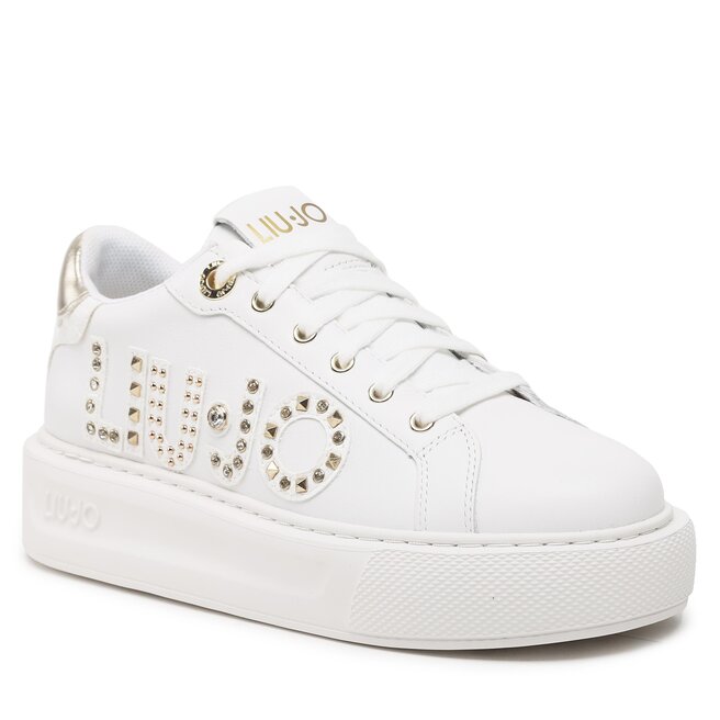 Sneakers Liu Jo Kylie 10 BA3127 PX335 White/Light Gold S1052 BA3127 imagine noua gjx.ro
