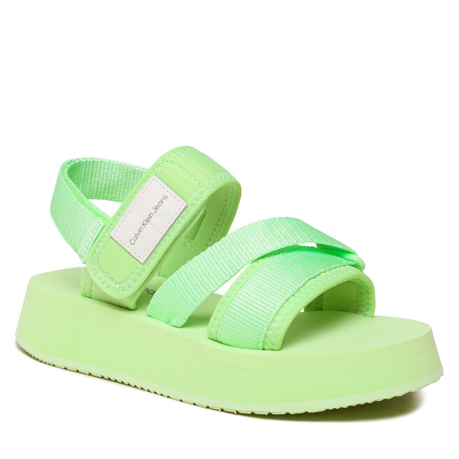 Sandale Calvin Klein Jeans Prefresato Sandal Badge YW0YW00967 Live Mist 0H9