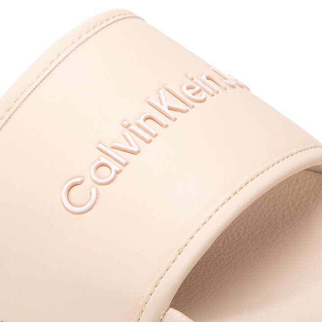 Calvin Klein Jeans Sandaler och Slip-ons Calvin Klein Jeans Slide Bold Institutional YW0YW00720 Tuscan Beige/Pink Blush 0GD