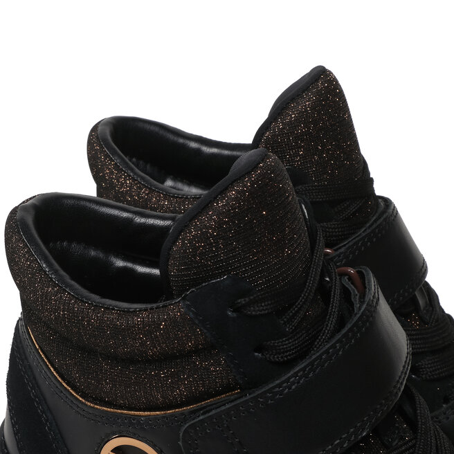 MICHAEL Michael Kors Sportcipő MICHAEL Michael Kors Gentry High Top 43F3GYFE3D Black/Bronze