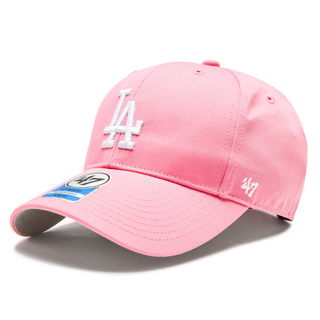 Czapka z daszkiem 47 Brand MLB Los Angeles Dodgers Raised Basic '47 MVP - Różowy