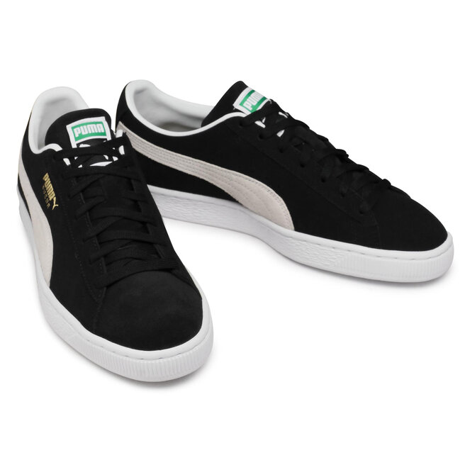 puma suede classic black on black