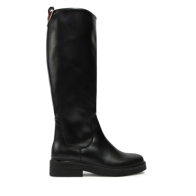 Kozaki Tommy Hilfiger Premium Leather Long Boot - Czarny