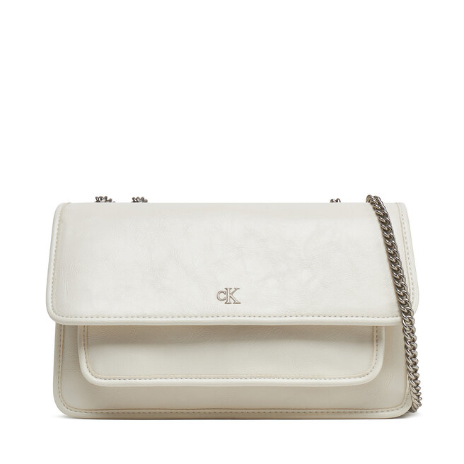 Torebka Calvin Klein Jeans Chain Ew Flap Conv Chain Bag - Écru