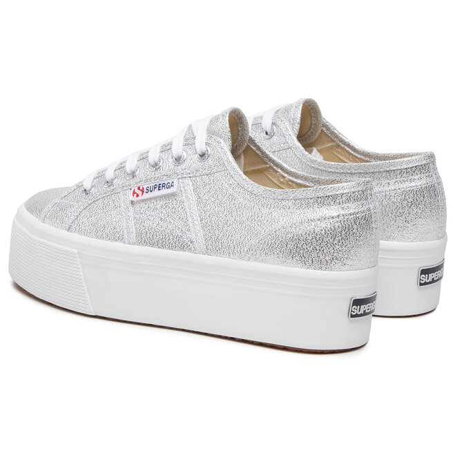Superga 2790 Scarpe Da Ginnastica Donna Con Zeppa - In Pelle Nappa, Made In Italy - Foto 7