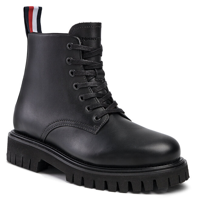 tommy hilfiger chunky combat boots