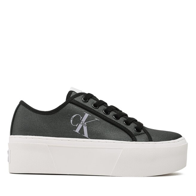 Calvin Klein Jeans Teniszcipő Calvin Klein Jeans Cupsole Flatform Ny Pearl Wn YW0YW01221 Black/Lavender Aura BEH