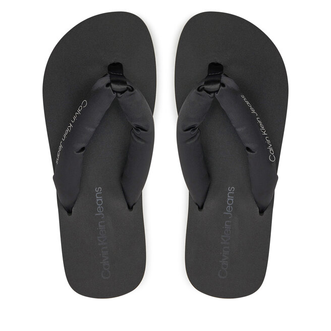 Japonki Calvin Klein Jeans Beach Sandal Flatform Padded Ny - Czarny