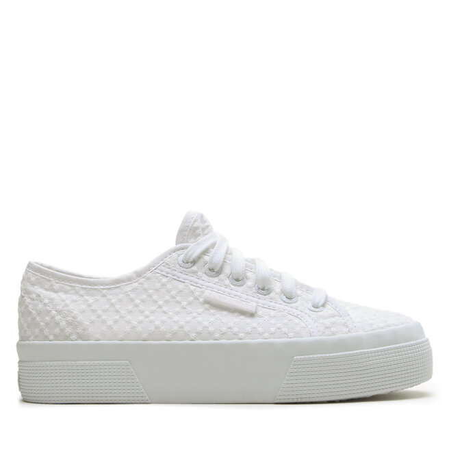 Superga Sneakers aus Stoff Superga Platform MAcrame Rhombus 2740 S2126MW Total White