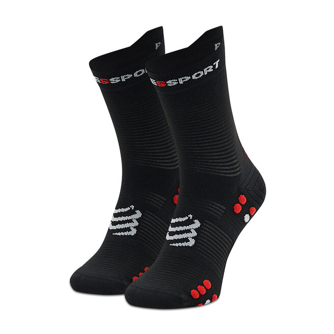 Κάλτσες Ψηλές Unisex Compressport Pro Racing Socks V4.0 Run High XU00046B_906 Black/Red