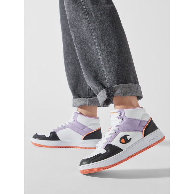 Champion Sneakersy Champion Rebound 2.0 Mid Mid Cut Shoe S11471-WW016 Wht/Violet/Black/Ora