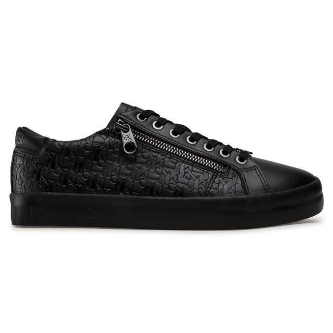 Calvin Klein Jeans Sportcipő Calvin Klein Jeans Vulcanized Laceup Zip Pu-Ny YM0YM00078 Full Black BEH