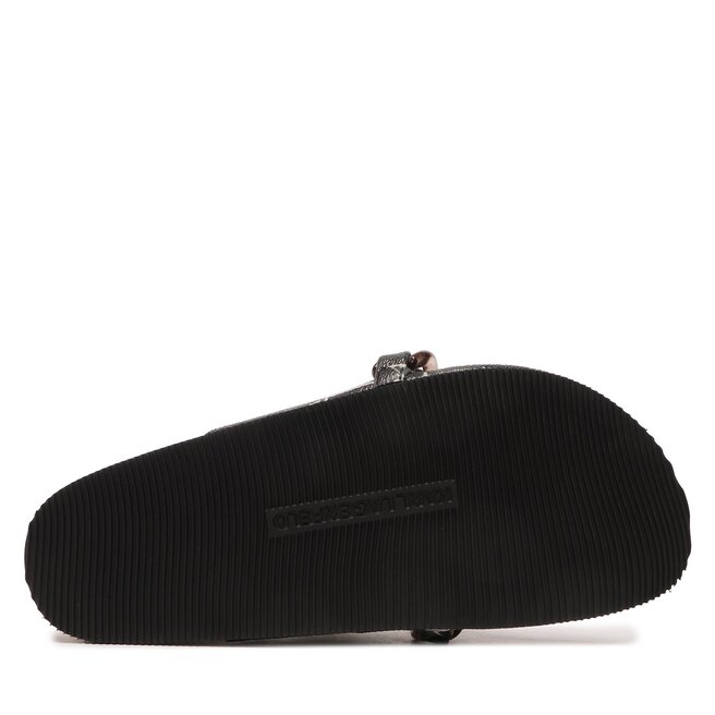 KARL LAGERFELD Papucs KARL LAGERFELD KL80441M Black Pu w /Grey
