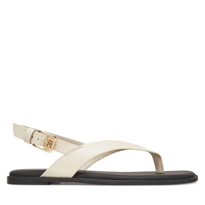 Sandały Tommy Hilfiger Color Block Thong Flat Sandal - Écru