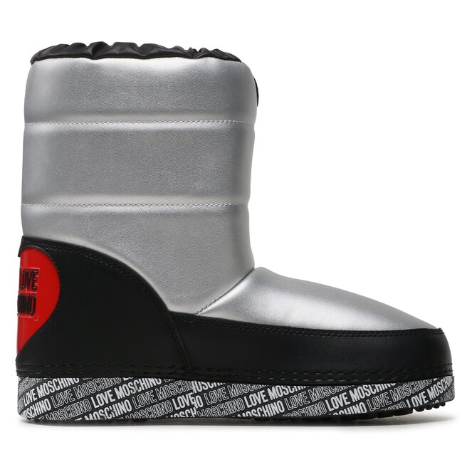 Śniegowce LOVE MOSCHINO - Srebrny