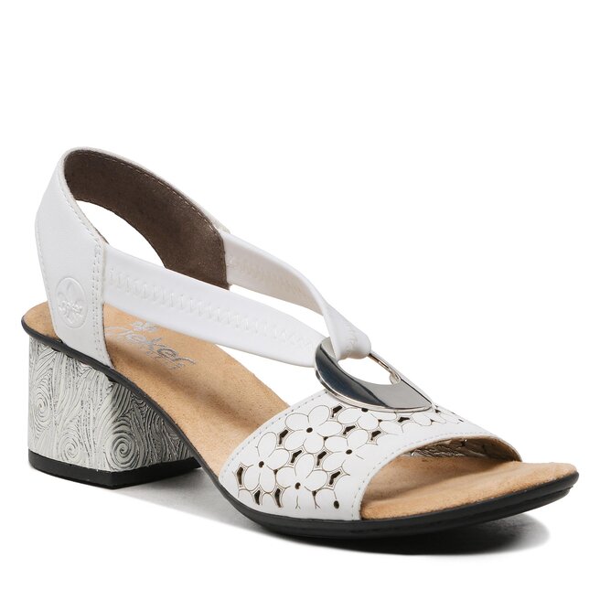 Sandały Rieker 64677-80 Biały - kobiece