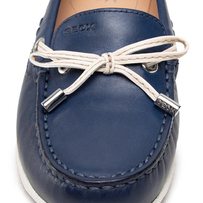 Mocassins Femme Geox D Vega - Cuir Véritable - Semelle Respirante - Confortables - Style Intemporel - Sans Fermeture