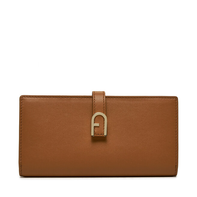 Duży Portfel Damski Furla Flow Continental Bifold - Brązowy