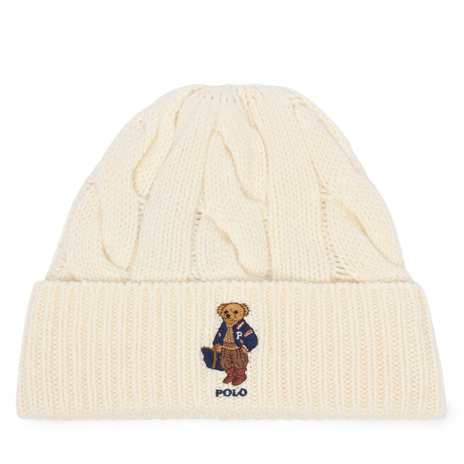 Czapka Polo Ralph Lauren 455P18118003 Kremowy -