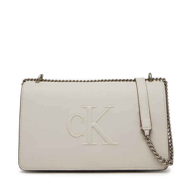Torebka Calvin Klein Jeans Sculpted Ew Flap25 Shoulder Bag - Biały