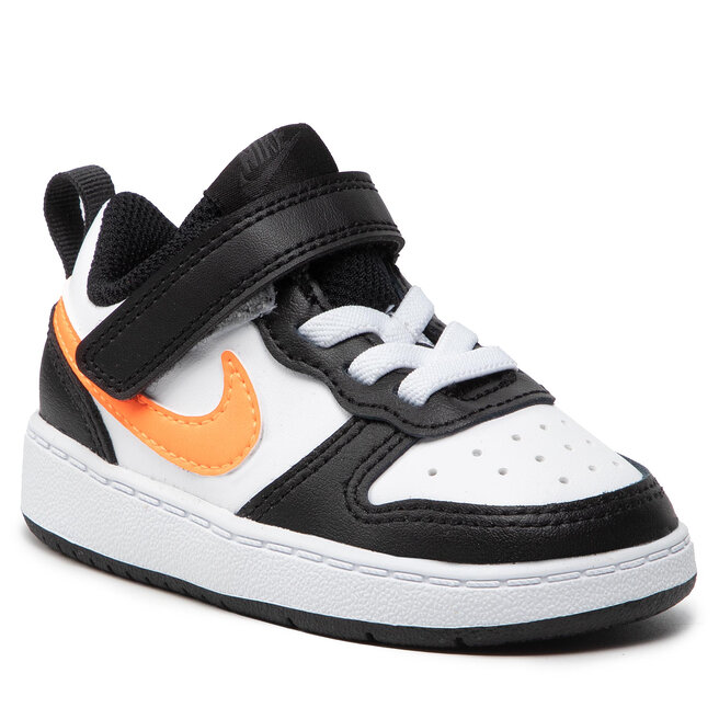 Batai Nike Court Borough Low 2 (TDV) BQ5453 115 White/Total Orange/Black •  Www.eavalyne.lt