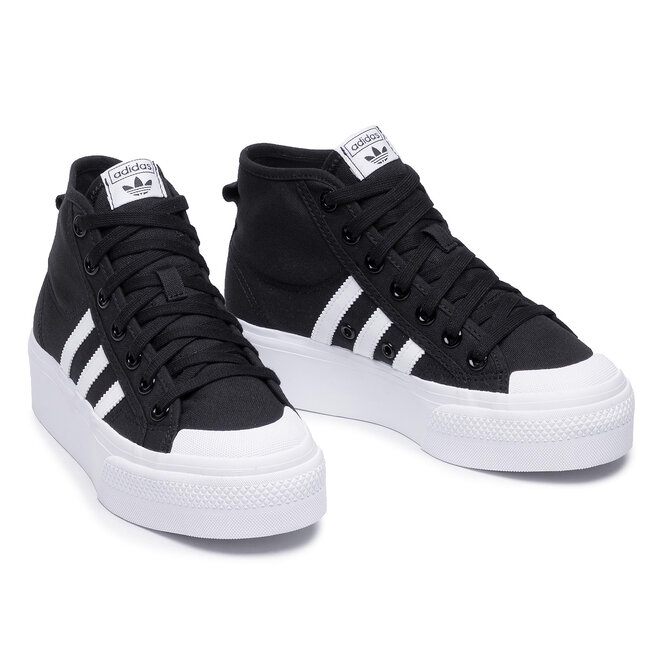 adidas Обувки adidas Nizza Platform Mid W FY2783 Cblack/Ftwwht/Ftwwht