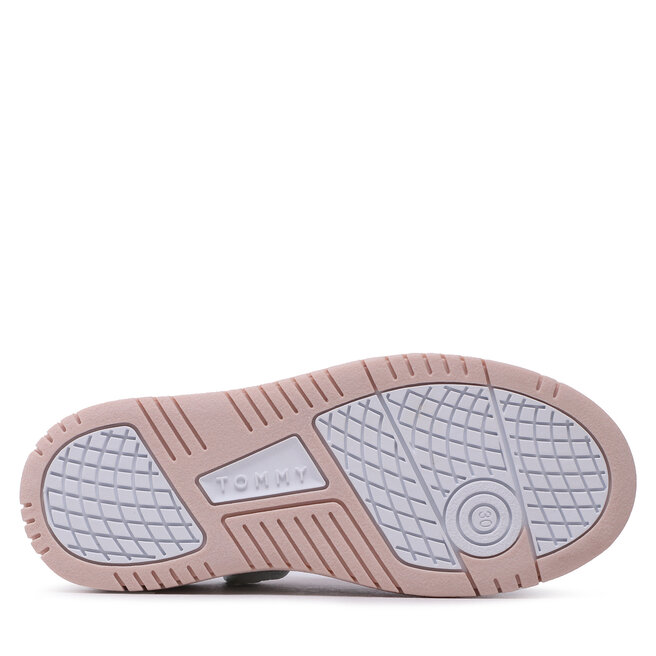 Tommy Hilfiger Sportcipő Tommy Hilfiger Logo Low Cut Lace-Up Sneaker T3A9-32726-1592 S White/Beige/Sky Blue Y259